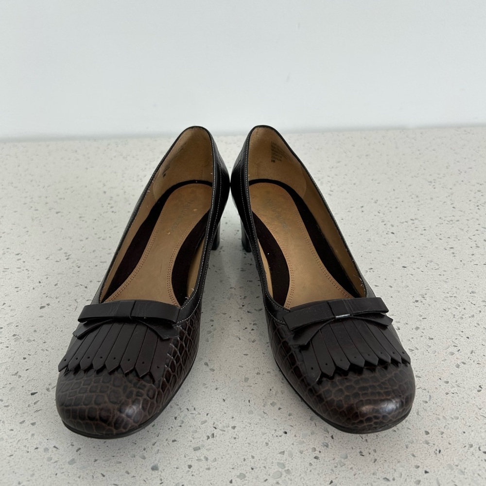 Naturalizer Leather Heels Dalia Textured Heels
